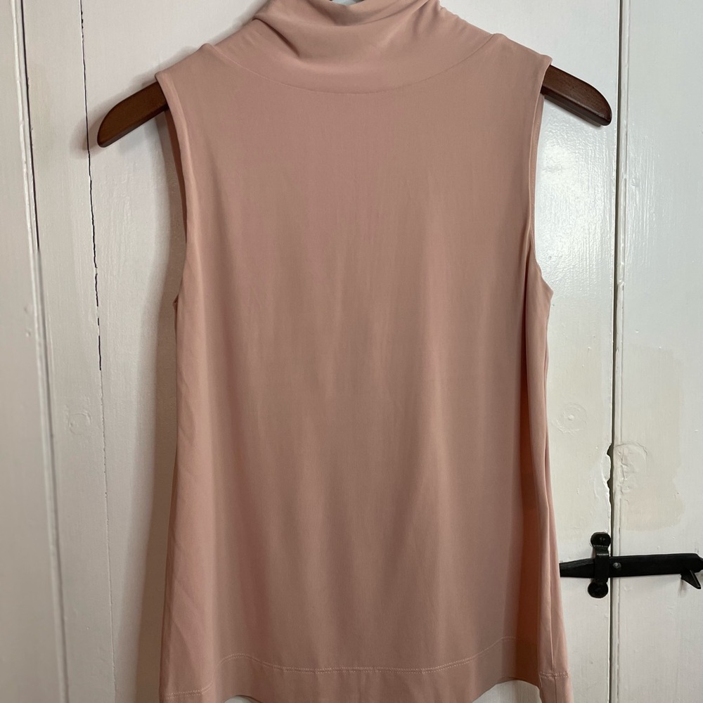 RED VALENTINO Sleeveless Blouse Flowy Tie in Back Blush Made in Italy EU 42